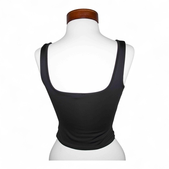 Express -‎ Black Corset Tank Top - XS Body Contour Y2K Edgy Grunge Streetwear - Picture 4 of 10
